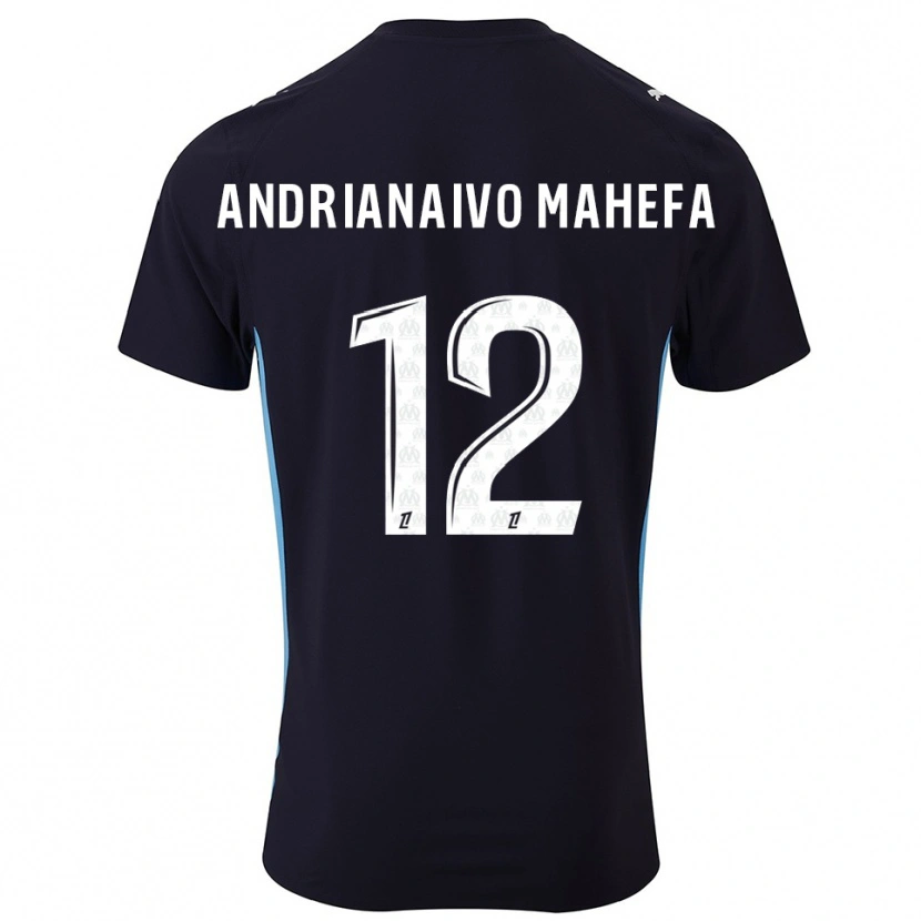 Danxen Dames Mathis Andrianaivo Mahefa #12 Zwart Hemelsblauw Uitshirt Uittenue 2025/26 T-Shirt