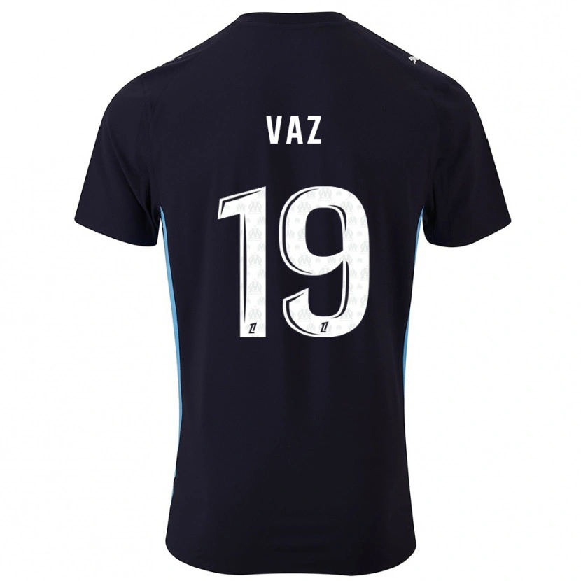 Danxen Dames Robinio Vaz #19 Zwart Hemelsblauw Uitshirt Uittenue 2025/26 T-Shirt