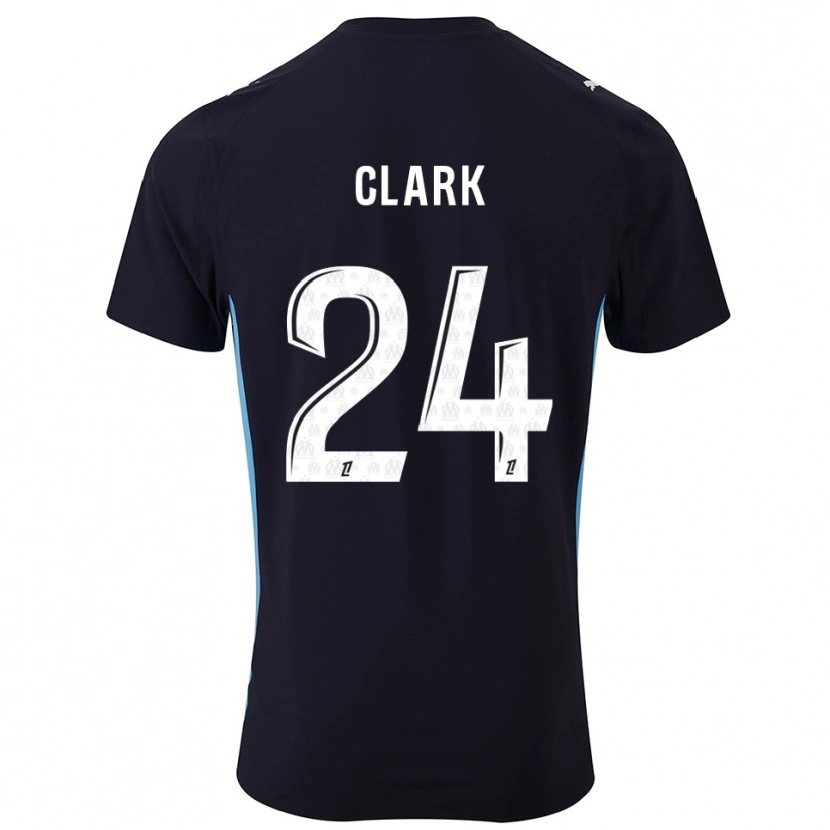 Danxen Dames Ashley Clark #24 Zwart Hemelsblauw Uitshirt Uittenue 2025/26 T-Shirt