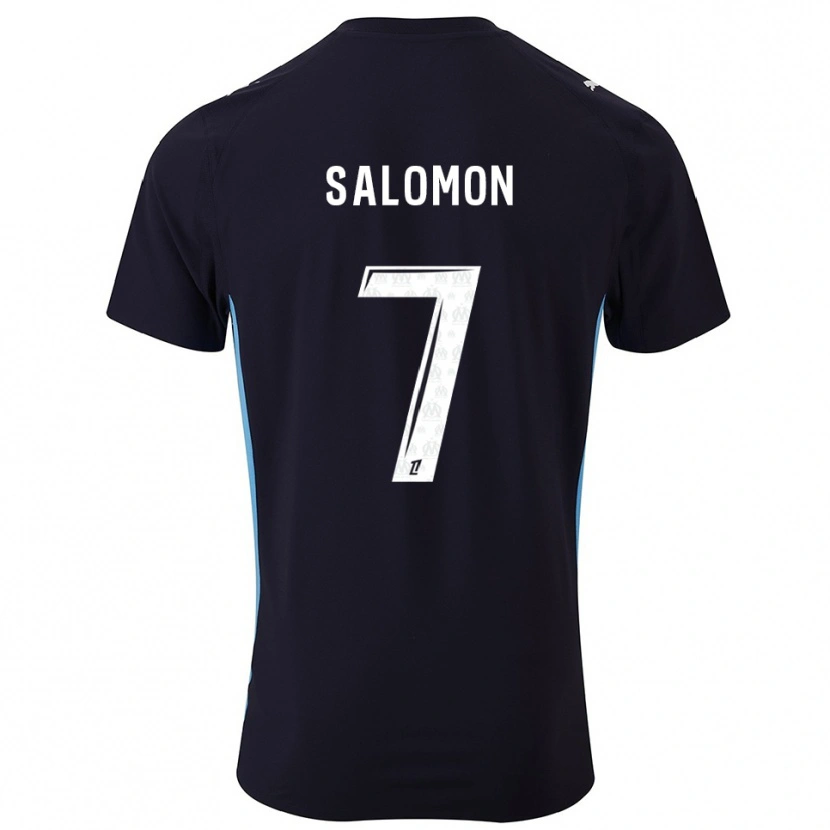 Danxen Dames Maëva Salomon #7 Zwart Hemelsblauw Uitshirt Uittenue 2025/26 T-Shirt