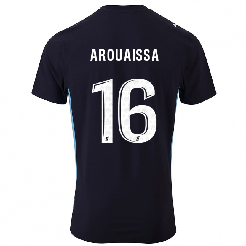 Danxen Dames Ines Arouaissa #16 Zwart Hemelsblauw Uitshirt Uittenue 2025/26 T-Shirt