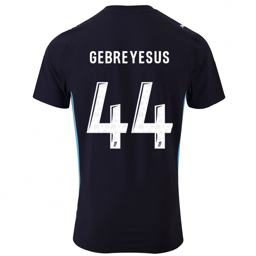 Danxen Dames Esey Gebreyesus #44 Zwart Hemelsblauw Uitshirt Uittenue 2025/26 T-Shirt