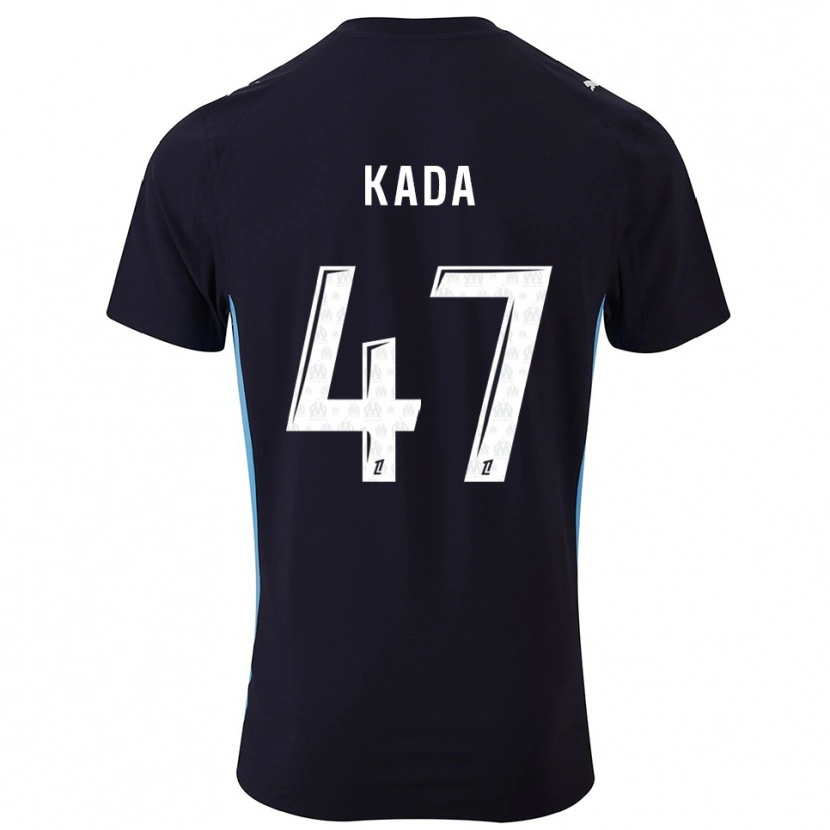 Danxen Dames Joakim Kada #47 Zwart Hemelsblauw Uitshirt Uittenue 2025/26 T-Shirt