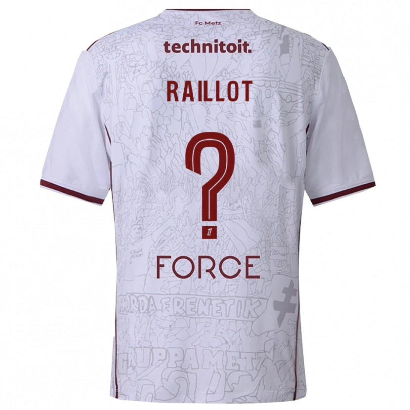 Danxen Dames Lilian Raillot #0 Wit Bordeaux Uitshirt Uittenue 2025/26 T-Shirt