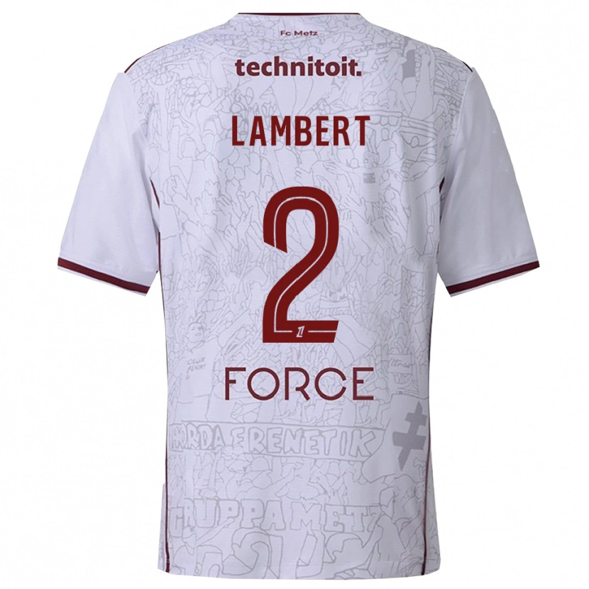 Danxen Dames Anaïs Lambert #2 Wit Bordeaux Uitshirt Uittenue 2025/26 T-Shirt