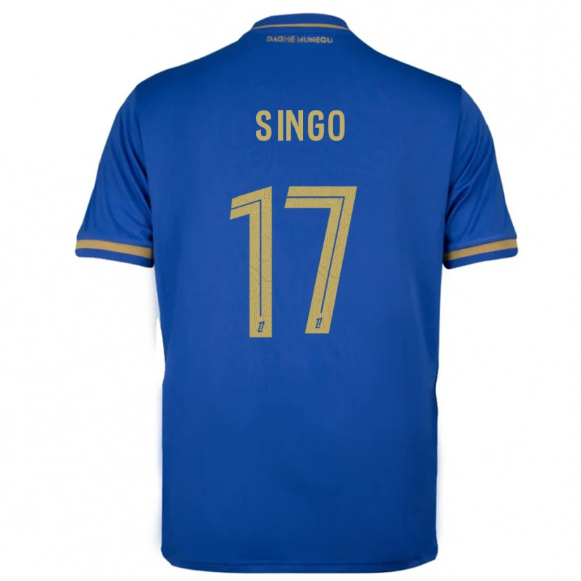 Danxen Dames Wilfried Singo #17 Blauw Goud Uitshirt Uittenue 2025/26 T-Shirt