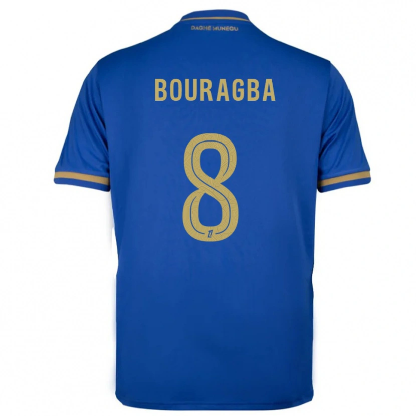 Danxen Dames Ouanis Bouragba #8 Blauw Goud Uitshirt Uittenue 2025/26 T-Shirt