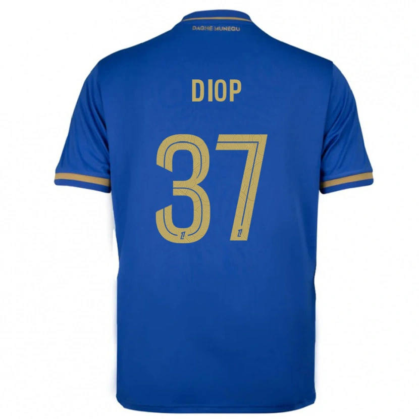 Danxen Dames Edan Diop #37 Blauw Goud Uitshirt Uittenue 2025/26 T-Shirt