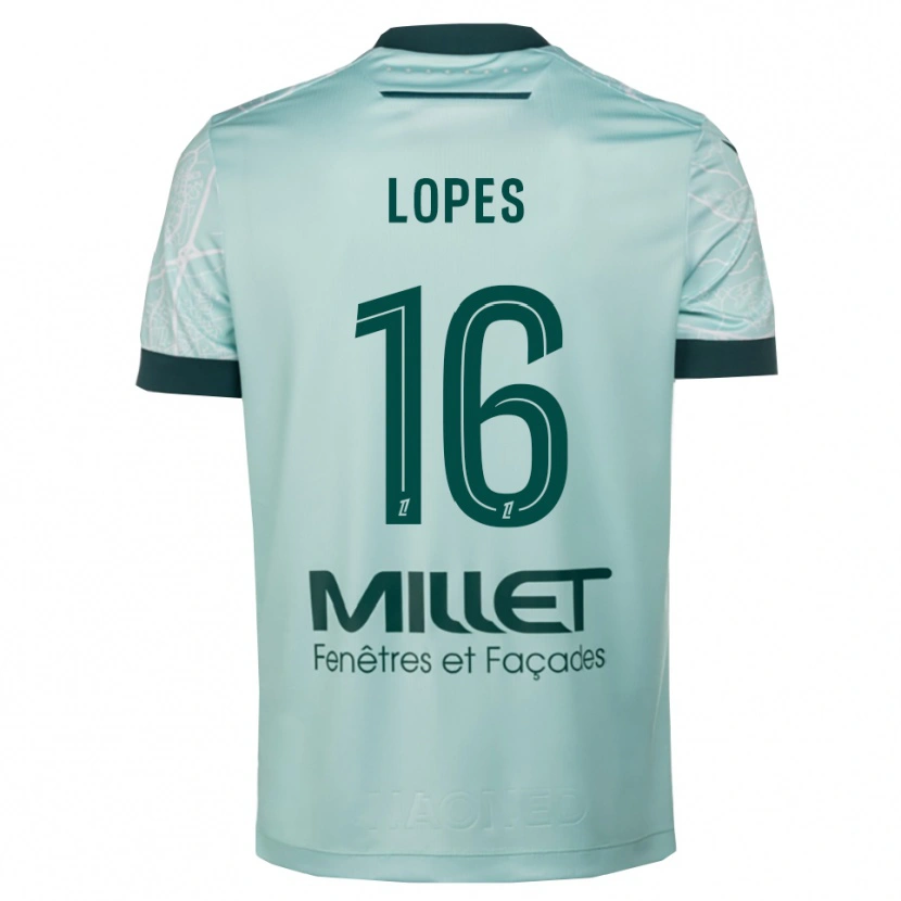 Danxen Dames Anthony Lopes #16 Groen Wit Uitshirt Uittenue 2025/26 T-Shirt