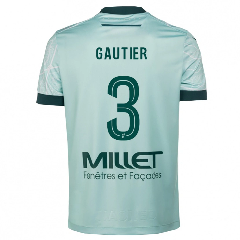 Danxen Dames Louka Gautier #3 Groen Wit Uitshirt Uittenue 2025/26 T-Shirt