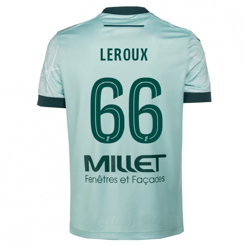 Danxen Dames Louis Leroux #66 Groen Wit Uitshirt Uittenue 2025/26 T-Shirt