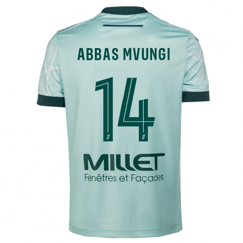 Danxen Dames Omar Abbas Mvungi #14 Groen Wit Uitshirt Uittenue 2025/26 T-Shirt