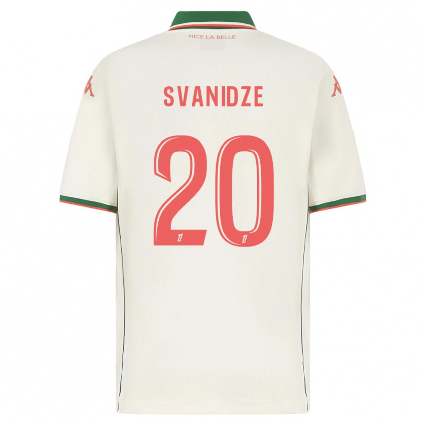 Danxen Dames Andria Svanidze #20 Wit Groen Uitshirt Uittenue 2025/26 T-Shirt