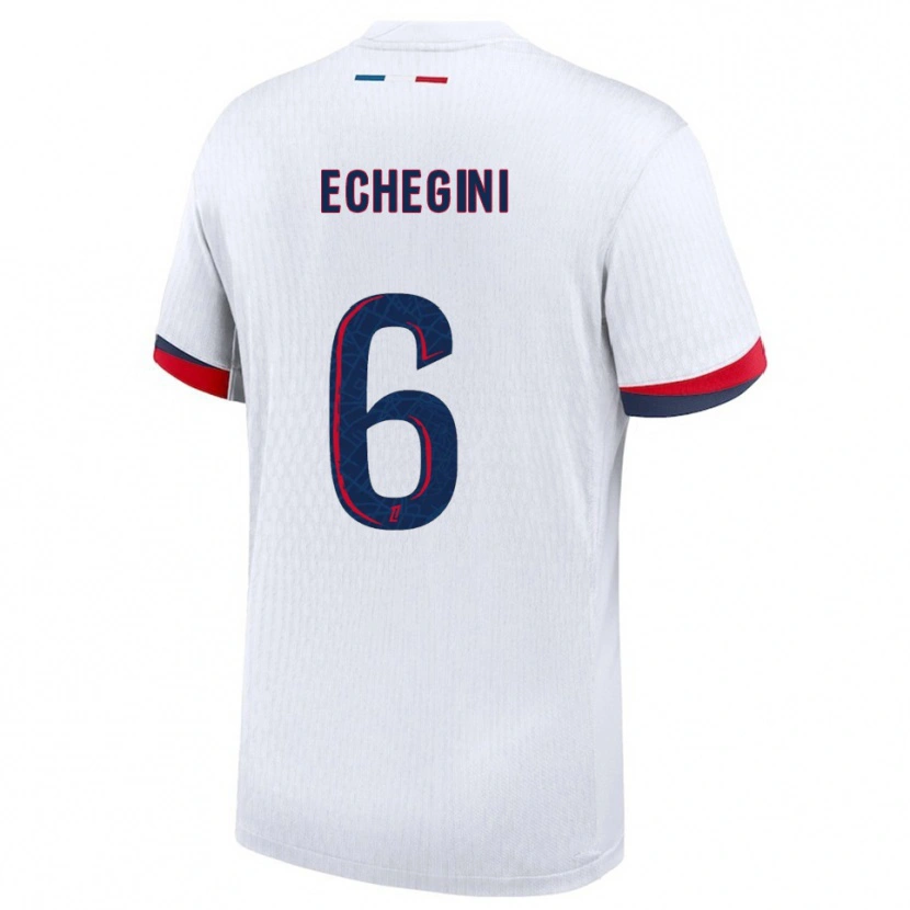 Danxen Dames Joe Echegini #6 Wit Rood Uitshirt Uittenue 2025/26 T-Shirt