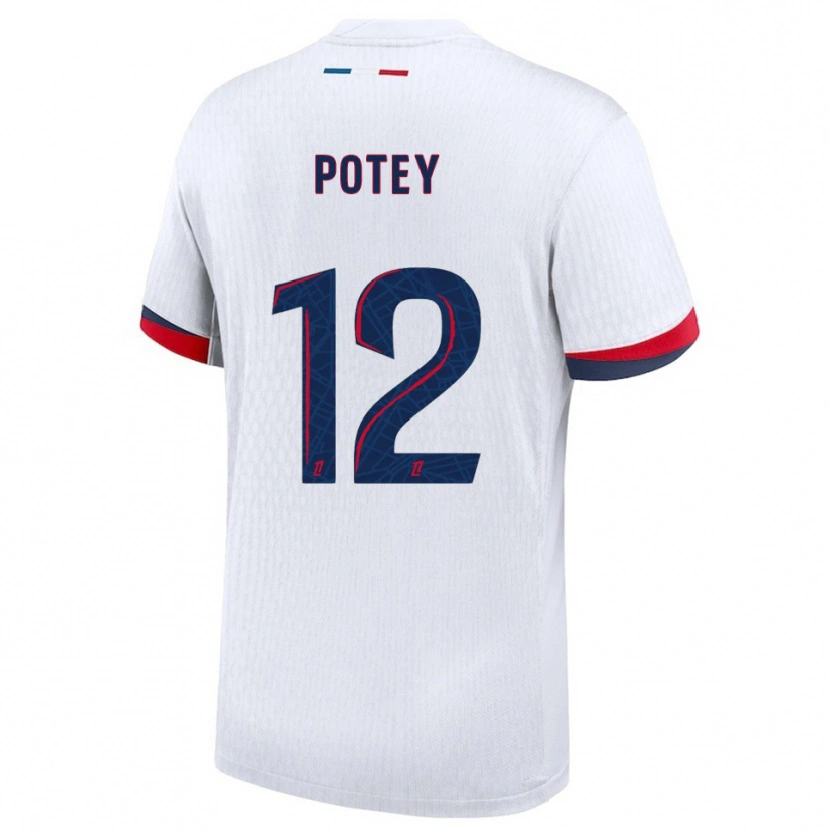 Danxen Dames Keahson Potey #12 Wit Rood Uitshirt Uittenue 2025/26 T-Shirt