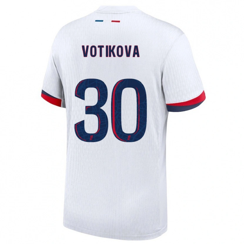 Danxen Dames Barbora Votikova #30 Wit Rood Uitshirt Uittenue 2025/26 T-Shirt