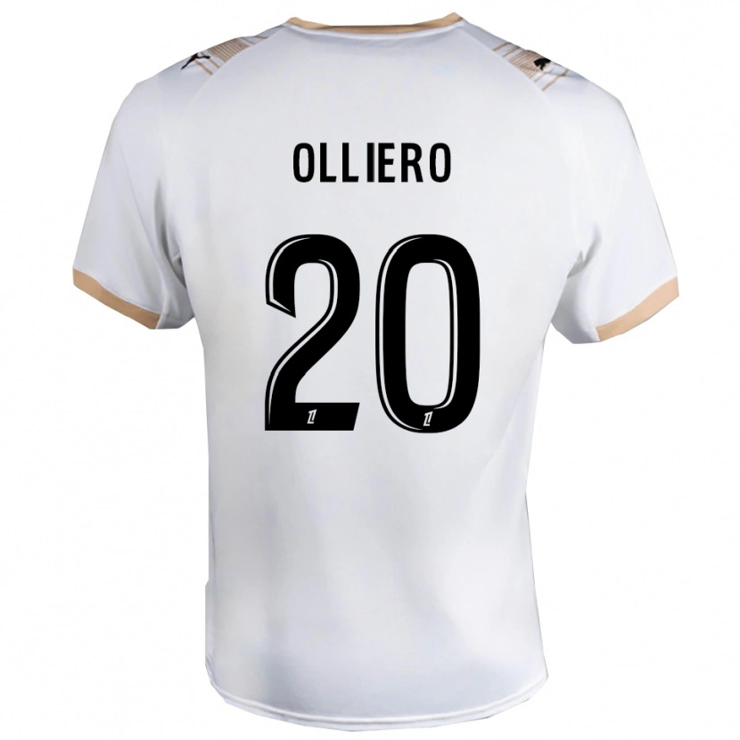 Danxen Dames Alexandre Olliero #20 Wit Zwart Uitshirt Uittenue 2025/26 T-Shirt