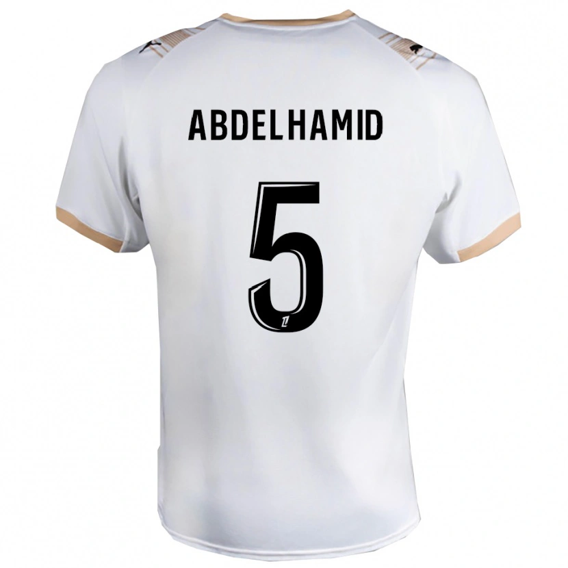 Danxen Dames Yunis Abdelhamid #5 Wit Zwart Uitshirt Uittenue 2025/26 T-Shirt