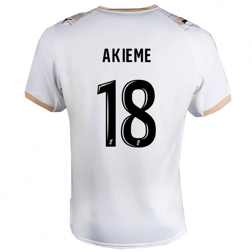Danxen Dames Sergio Akieme #18 Wit Zwart Uitshirt Uittenue 2025/26 T-Shirt