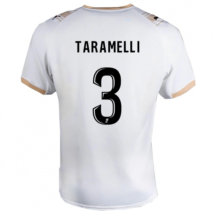 Danxen Dames Valentin Taramelli #3 Wit Zwart Uitshirt Uittenue 2025/26 T-Shirt