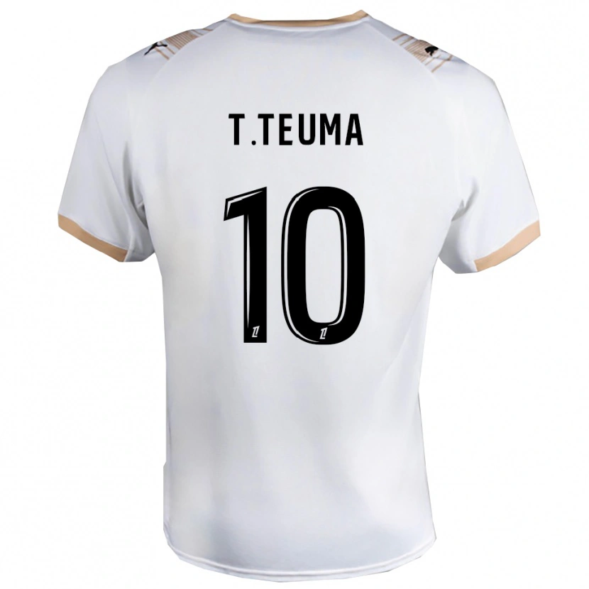 Danxen Dames Teddy Teuma #10 Wit Zwart Uitshirt Uittenue 2025/26 T-Shirt