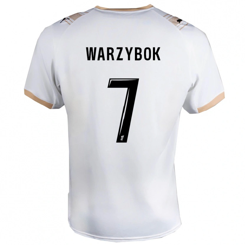 Danxen Dames Olivier Warzybok #7 Wit Zwart Uitshirt Uittenue 2025/26 T-Shirt