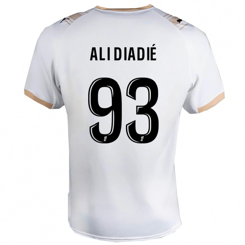 Danxen Dames Mohamed Ali Diadié #93 Wit Zwart Uitshirt Uittenue 2025/26 T-Shirt