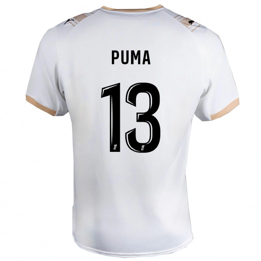 Danxen Dames Isaac Puma #13 Wit Zwart Uitshirt Uittenue 2025/26 T-Shirt