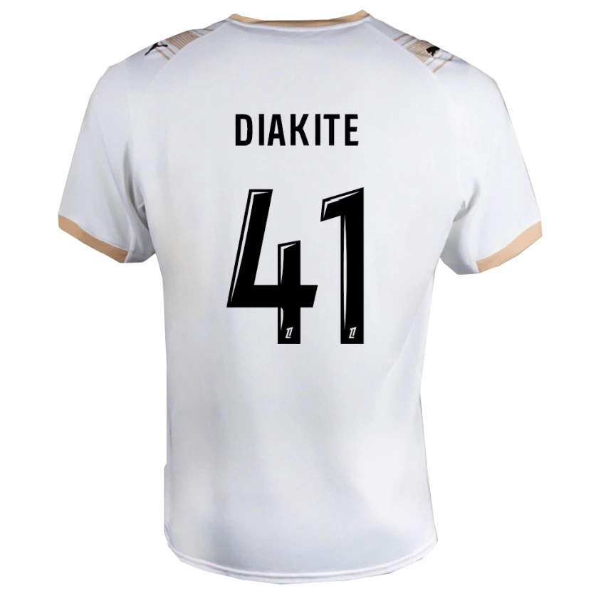 Danxen Dames Ibrahim Diakité #41 Wit Zwart Uitshirt Uittenue 2025/26 T-Shirt