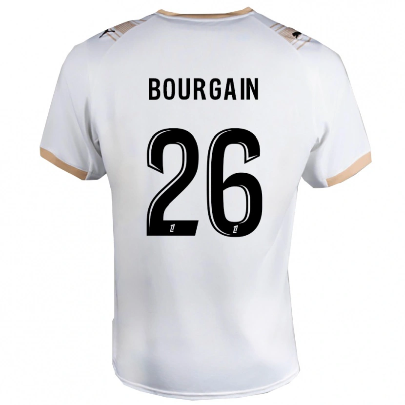 Danxen Dames Léa Bourgain #26 Wit Zwart Uitshirt Uittenue 2025/26 T-Shirt