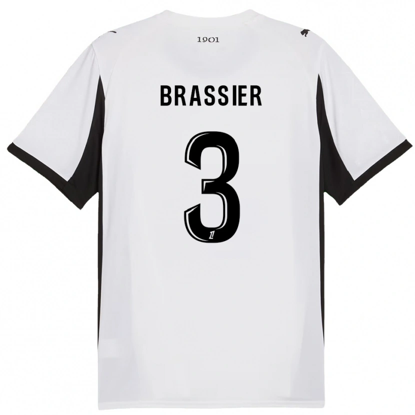 Danxen Dames Lilian Brassier #3 Wit Zwart Uitshirt Uittenue 2025/26 T-Shirt