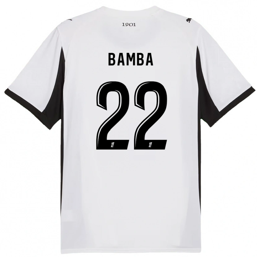 Danxen Dames Rayan Bamba #22 Wit Zwart Uitshirt Uittenue 2025/26 T-Shirt