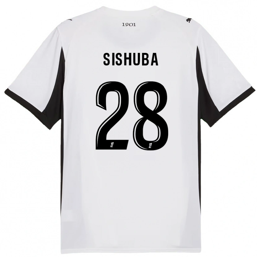 Danxen Dames Ayanda Sishuba #28 Wit Zwart Uitshirt Uittenue 2025/26 T-Shirt