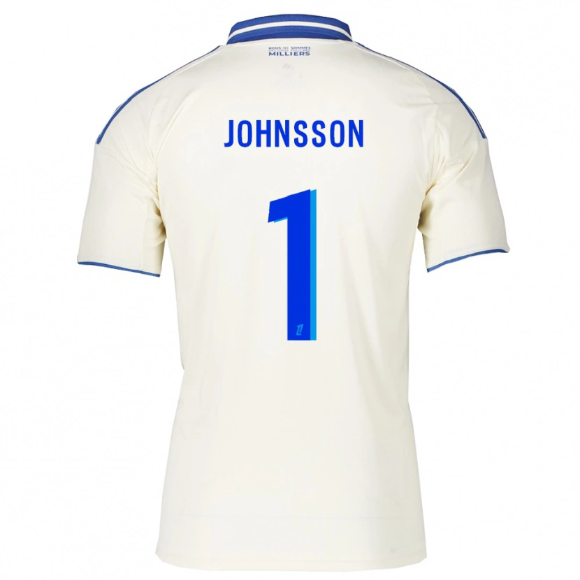 Danxen Dames Karl-Johan Johnsson #1 Champagne Blauw Uitshirt Uittenue 2025/26 T-Shirt