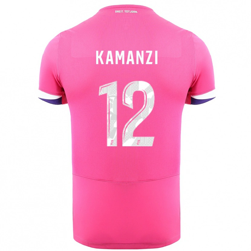 Danxen Dames Warren Kamanzi #12 Roze Wit Uitshirt Uittenue 2025/26 T-Shirt