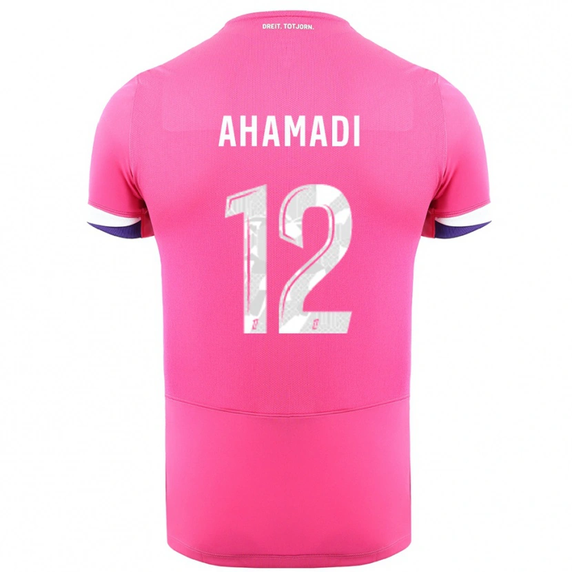 Danxen Dames Isaack Ahamadi #12 Roze Wit Uitshirt Uittenue 2025/26 T-Shirt