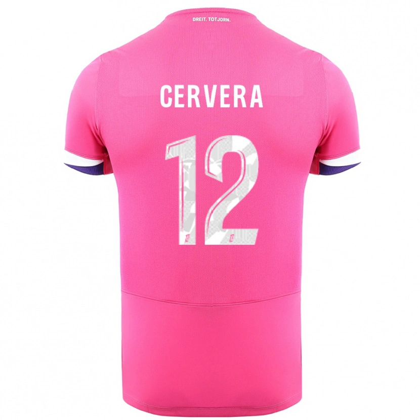 Danxen Dames Laurianne Cervera #12 Roze Wit Uitshirt Uittenue 2025/26 T-Shirt