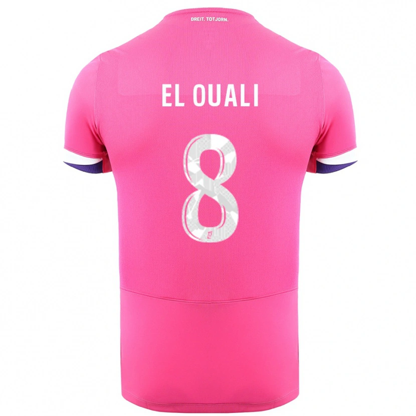 Danxen Dames Adam El Ouali #8 Roze Wit Uitshirt Uittenue 2025/26 T-Shirt