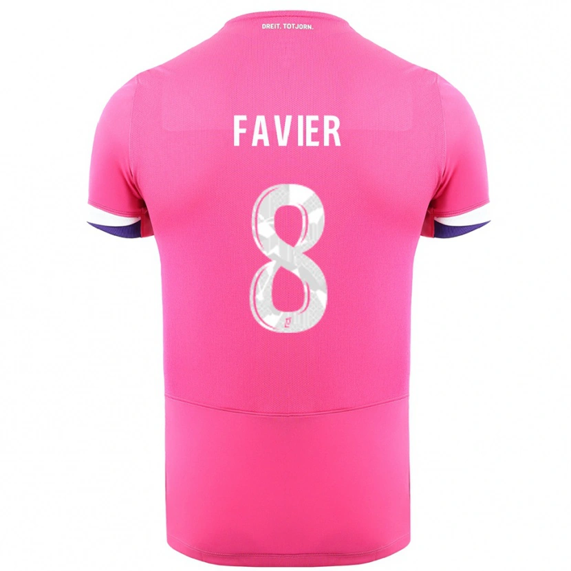 Danxen Dames Luca Favier #8 Roze Wit Uitshirt Uittenue 2025/26 T-Shirt