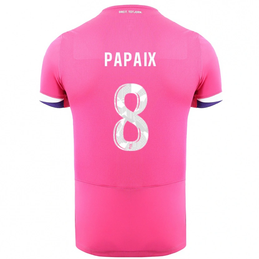 Danxen Dames Pauline Papaix #8 Roze Wit Uitshirt Uittenue 2025/26 T-Shirt
