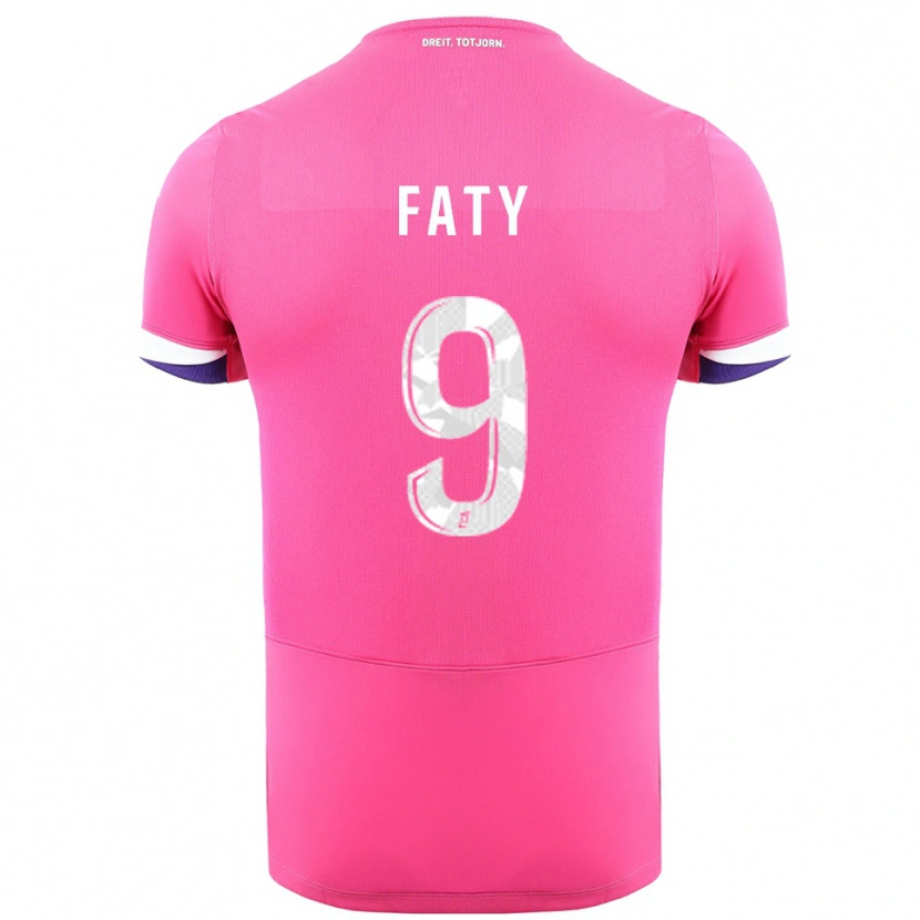 Danxen Dames Enzo Faty #9 Roze Wit Uitshirt Uittenue 2025/26 T-Shirt