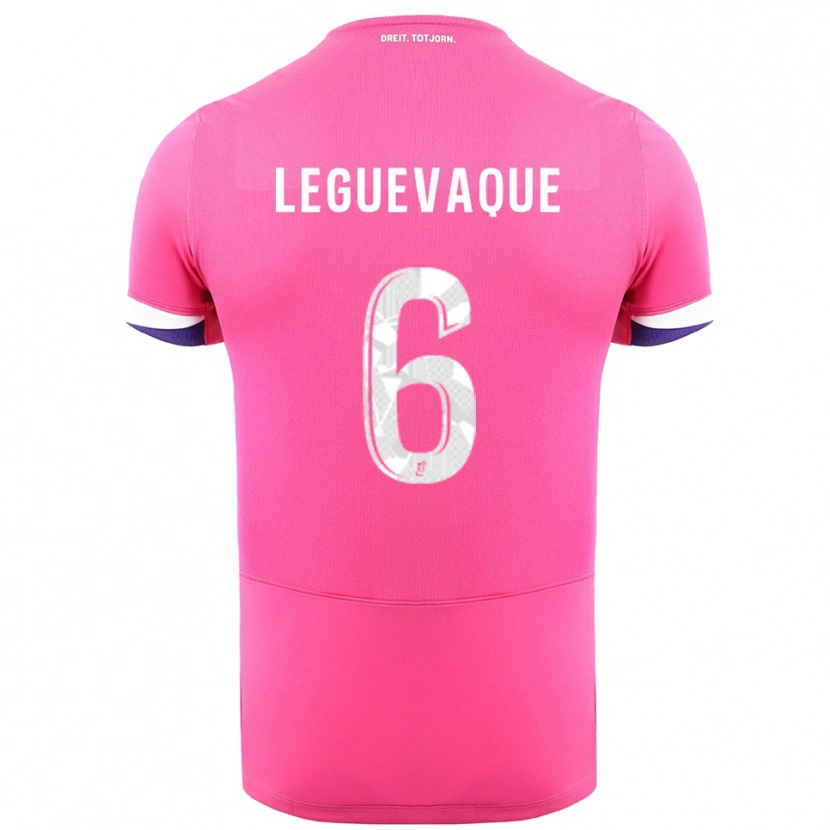 Danxen Dames Laurie Leguevaque #6 Roze Wit Uitshirt Uittenue 2025/26 T-Shirt