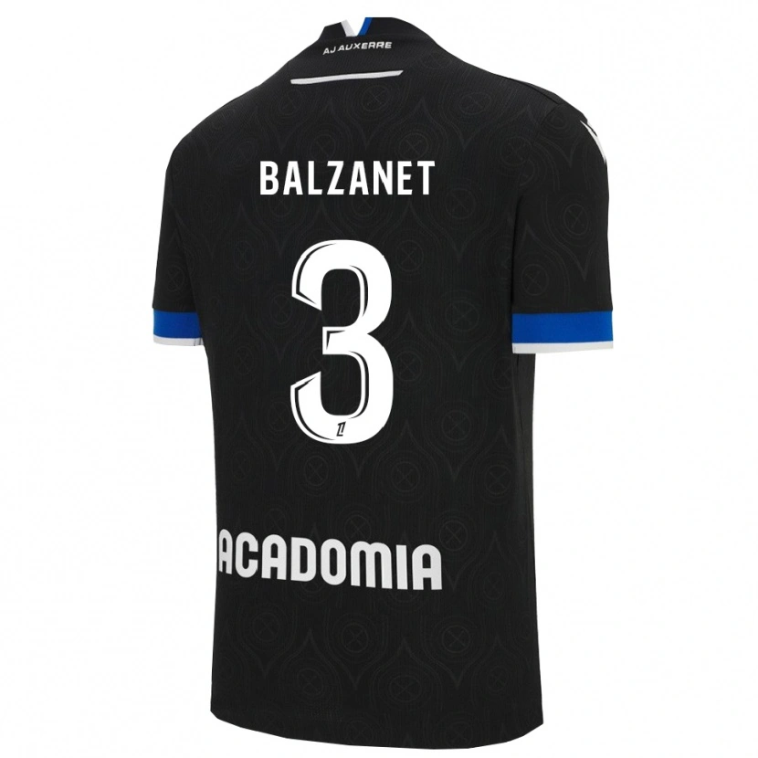 Danxen Dames Guillaume Balzanet #3 Zwart Wit Uitshirt Uittenue 2025/26 T-Shirt