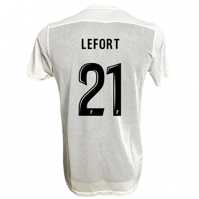Danxen Dames Jordan Lefort #21 Zwart Wit Uitshirt Uittenue 2025/26 T-Shirt