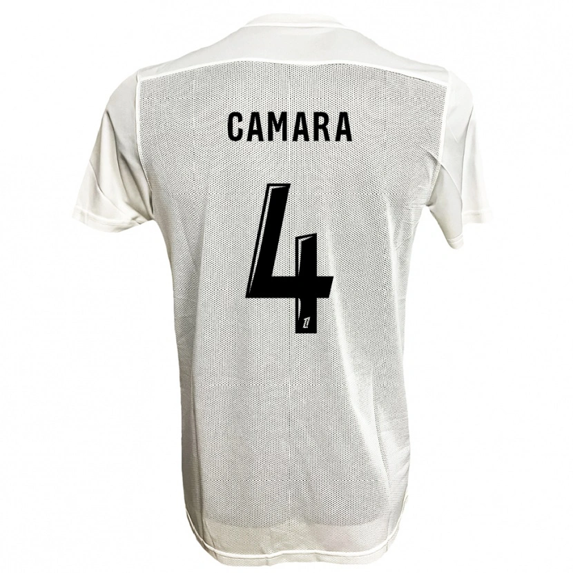 Danxen Dames Ousmane Camara #4 Zwart Wit Uitshirt Uittenue 2025/26 T-Shirt