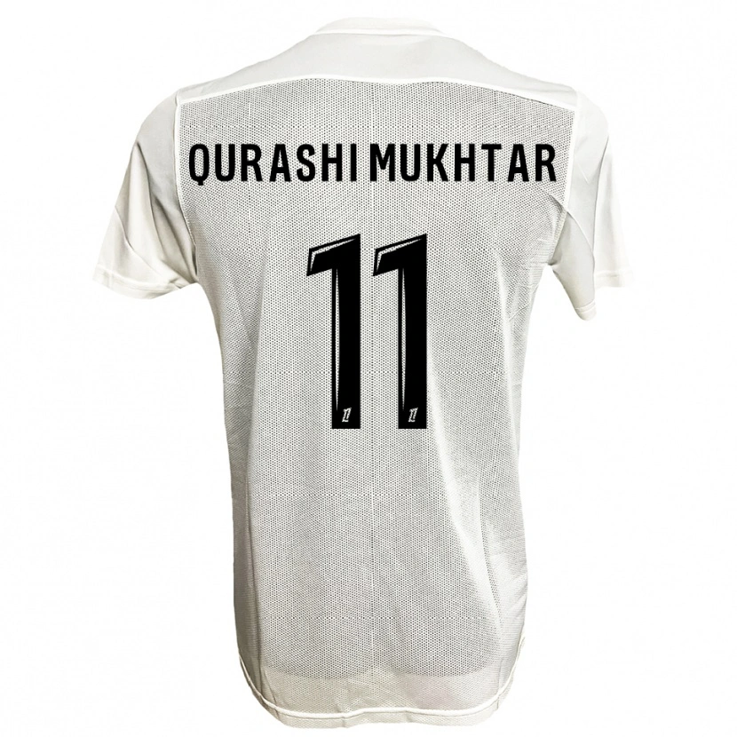 Danxen Dames Awab Qurashi Mukhtar #11 Zwart Wit Uitshirt Uittenue 2025/26 T-Shirt