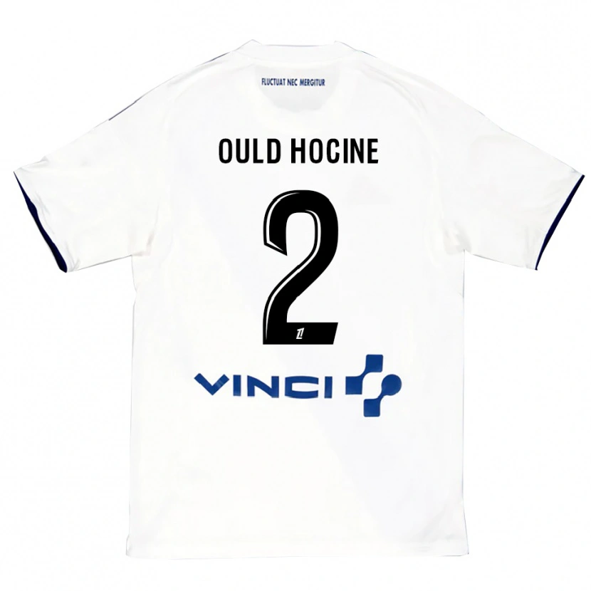 Danxen Dames Célina Ould Hocine #2 Wit Blauw Uitshirt Uittenue 2025/26 T-Shirt