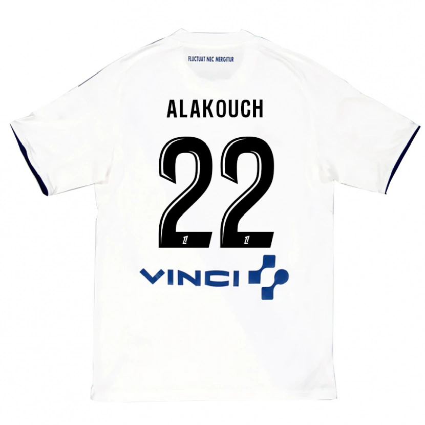 Danxen Dames Sofiane Alakouch #22 Wit Blauw Uitshirt Uittenue 2025/26 T-Shirt