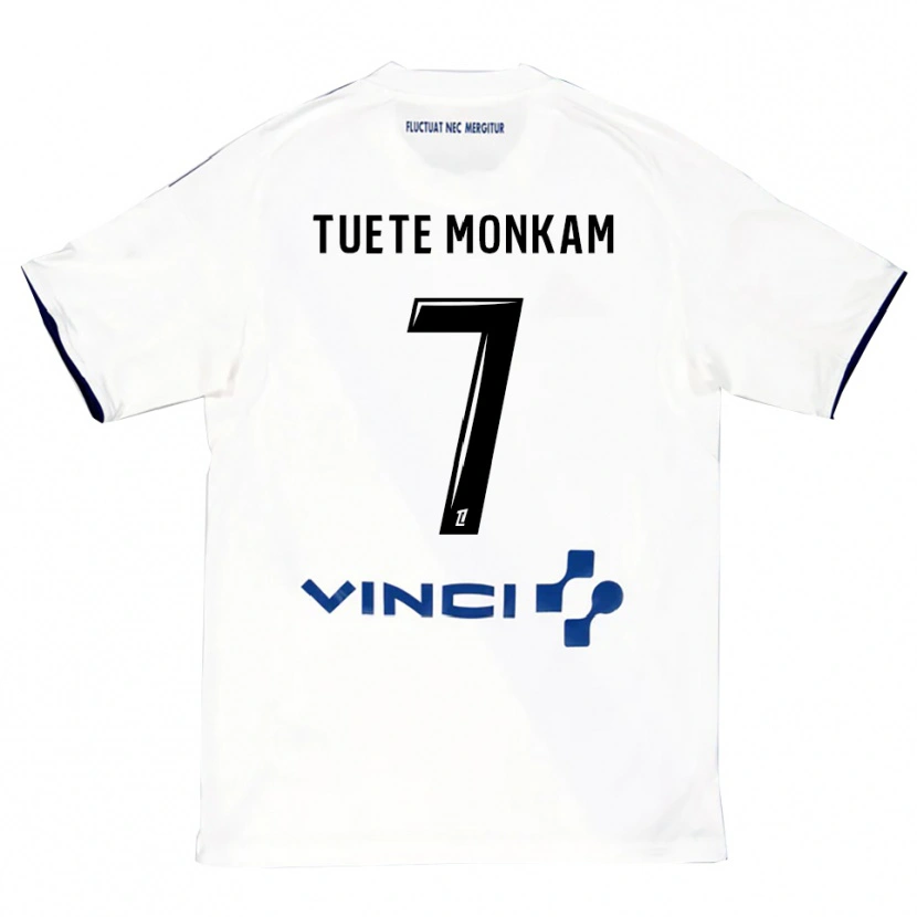 Danxen Dames Malcolm Tuete Monkam #7 Wit Blauw Uitshirt Uittenue 2025/26 T-Shirt
