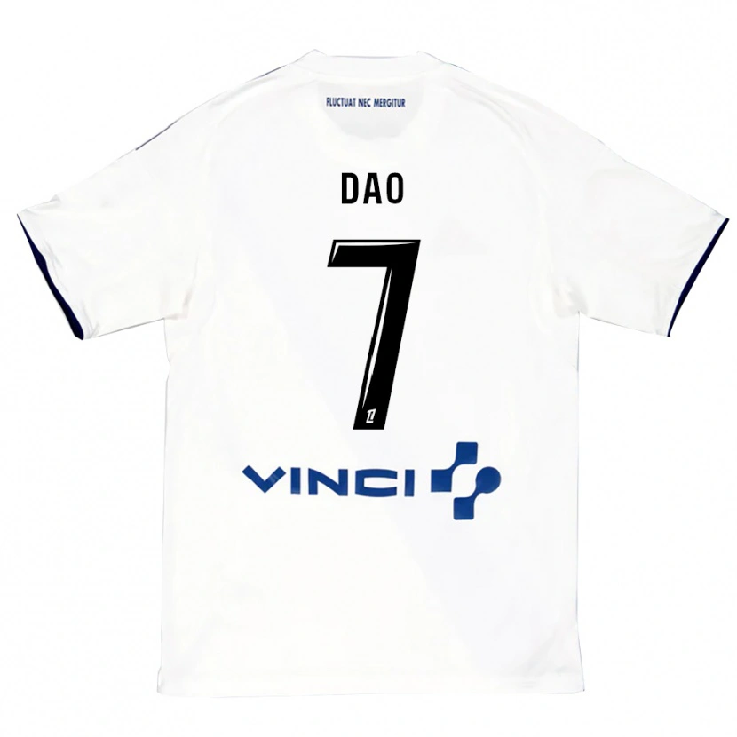 Danxen Dames Mohamed Dao #7 Wit Blauw Uitshirt Uittenue 2025/26 T-Shirt